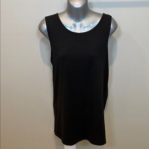 Black Sleeveless Textured Tank Top
